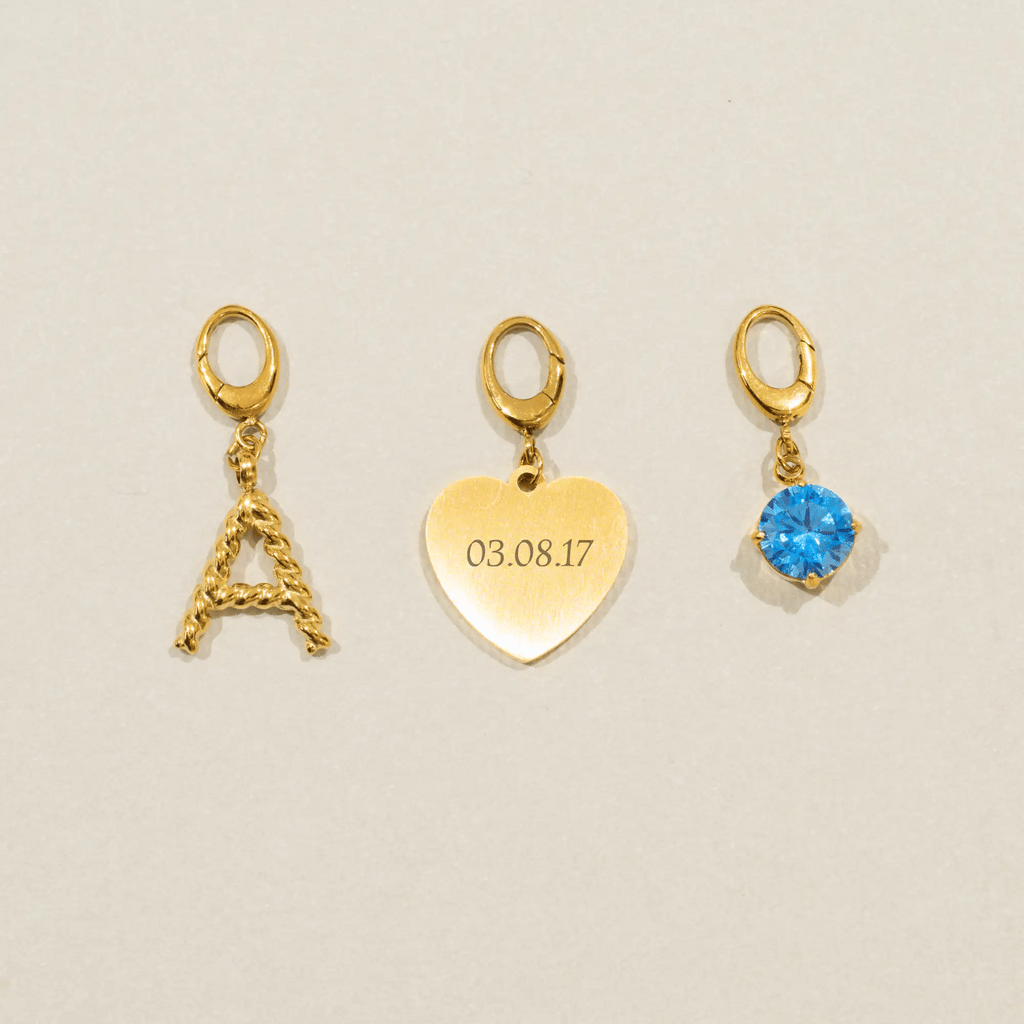 Fluted Heart Charm