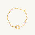 design your own paperclip bracelet in 18k gold letter charms