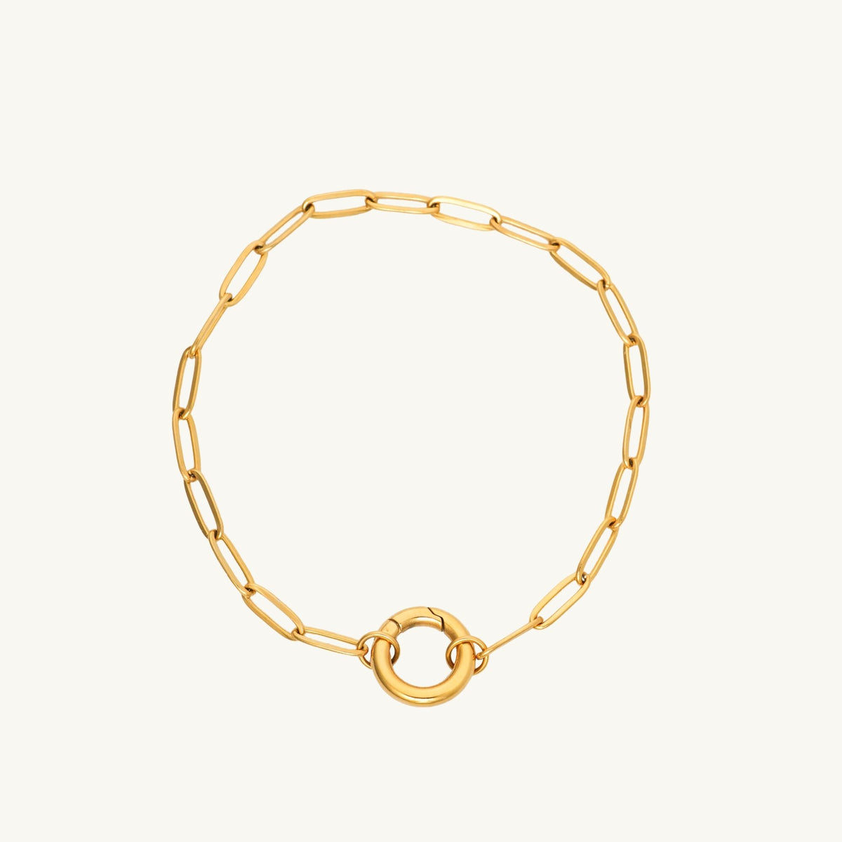 design your own paperclip bracelet in 18k gold letter charms