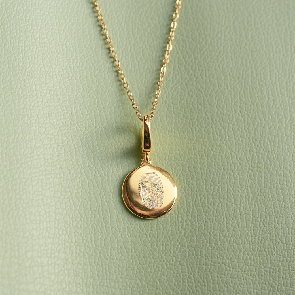 The Fingerprint Initial Necklace Set