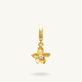 birth flower february gold vermeil shaped clip charm with a diamond on a white background
