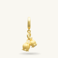 birth flower may clip charm gold vermeil