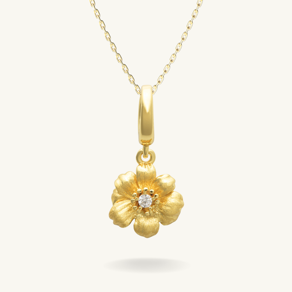 Cosmos Birth Flower Necklace - October By Lumine