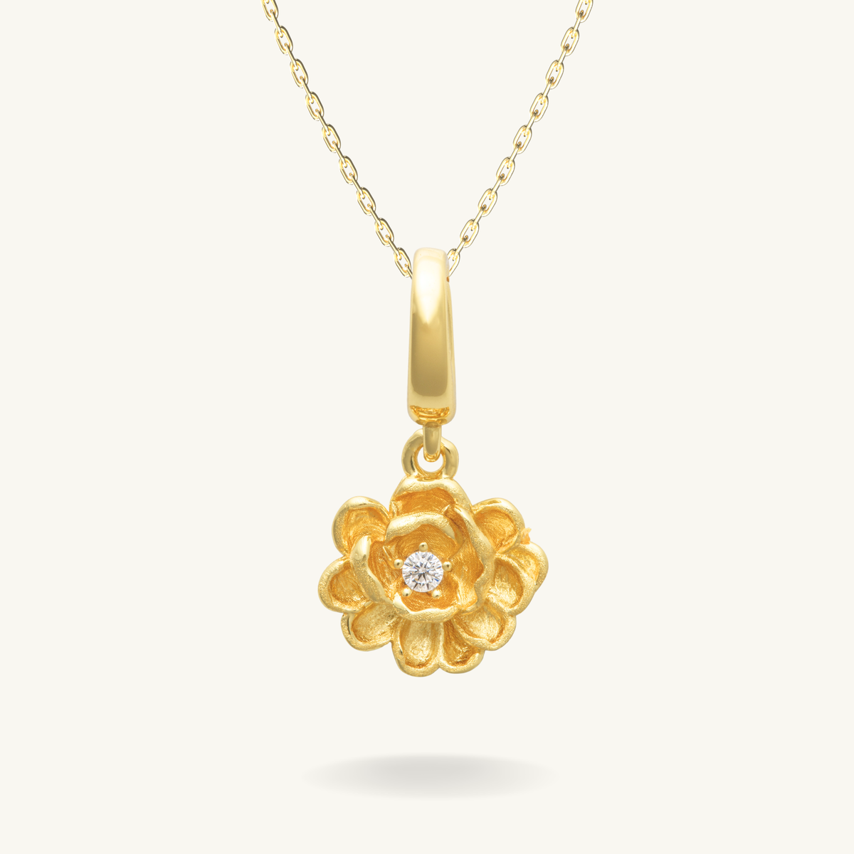 Peony Birth Flower Necklace - November By Lumine