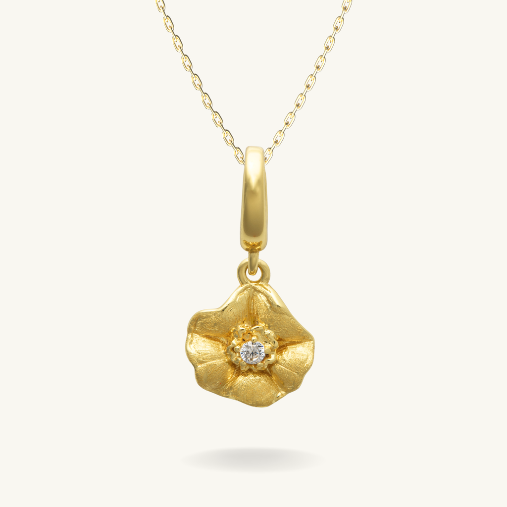 Morning Glory Birth Flower Necklace - September By Lumine