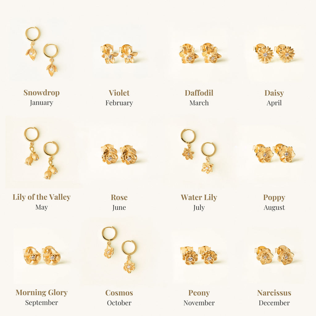 Narcissus Birth Flower Earrings - December product image 4 By Lumine