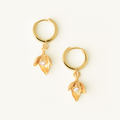 Snowdrop Birth Flower Earrings - January By Lumine