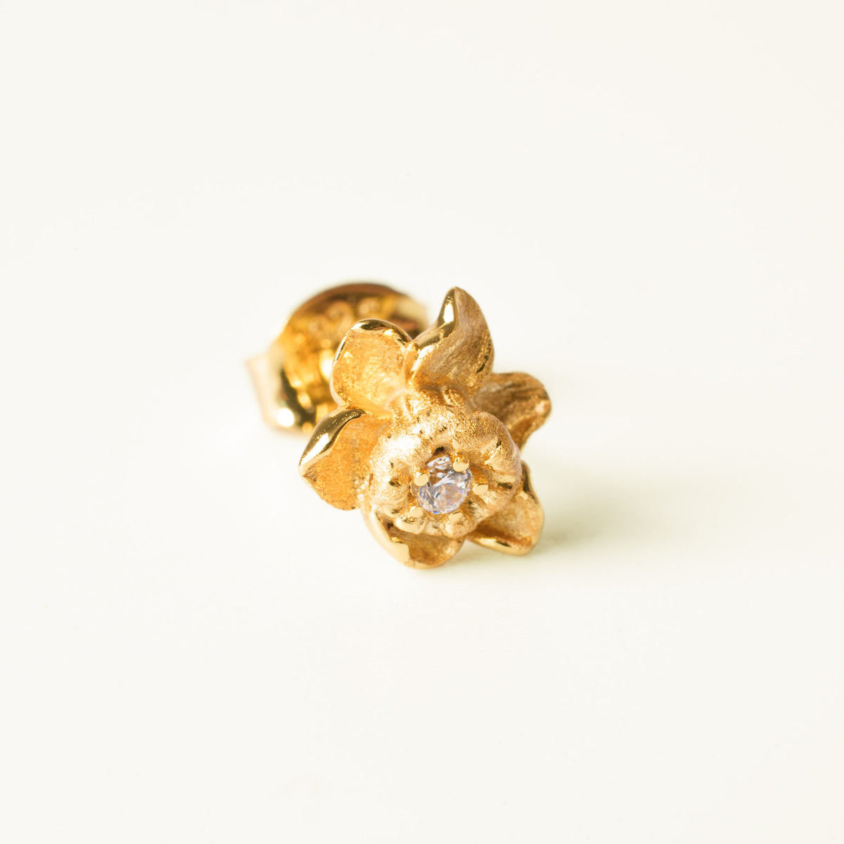 Daffodil Birth Flower Earrings - March styled view By Lumine