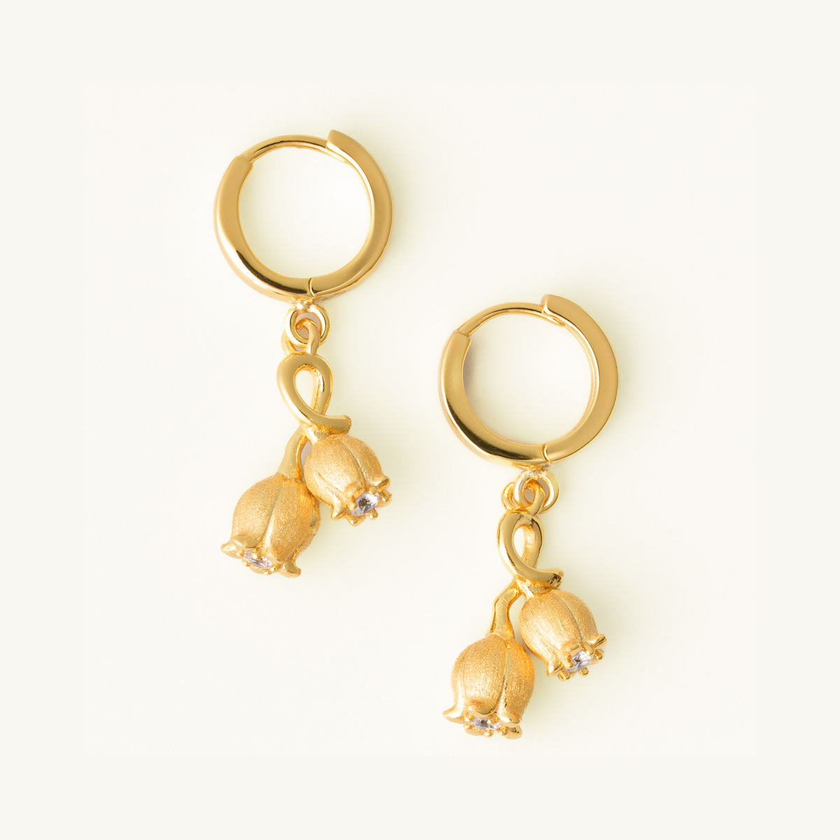 Lily of the Valley Birth Flower Earrings - May By Lumine