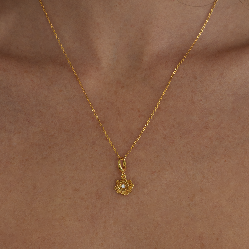 Peony Flower Necklace