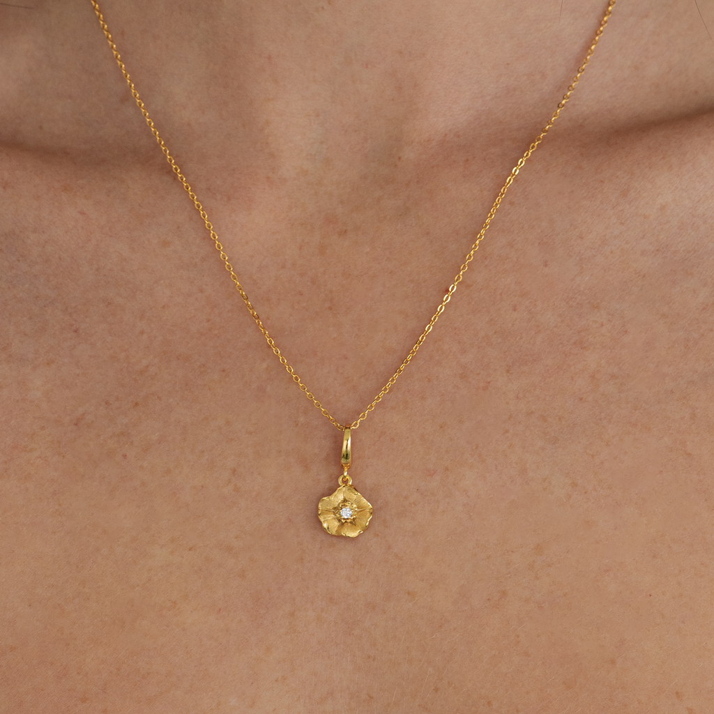 Morning Glory Flower Necklace
