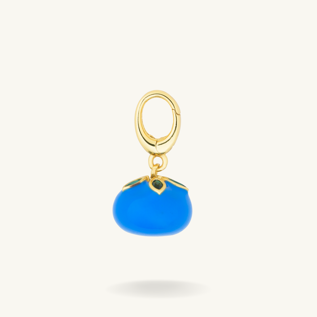 Blueberry Fruit Necklace alternate angle By Lumine