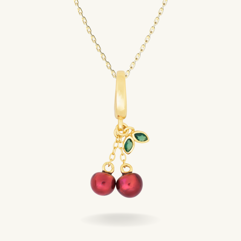 Cherry Fruit Necklace By Lumine