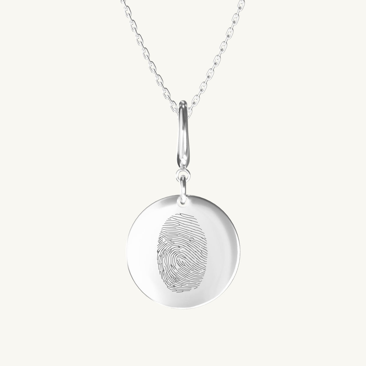 The Fingerprint Initial Necklace Set