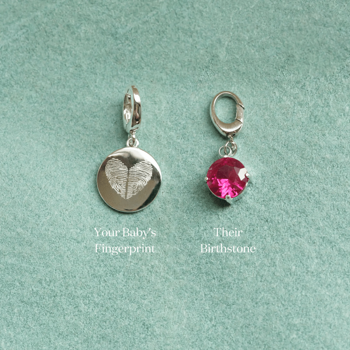 Their fingerprint. Their birthstone. Your everyday reminder.