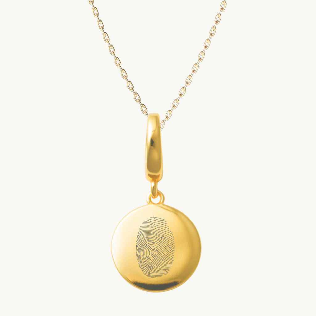 The Fingerprint Initial Necklace Set