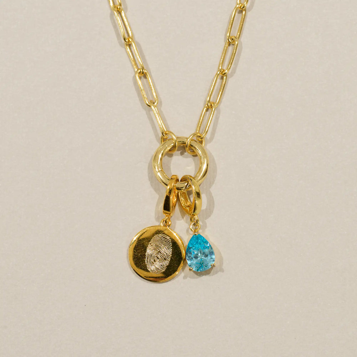 The Fingerprint Necklace Set (Gold Vermeil)
