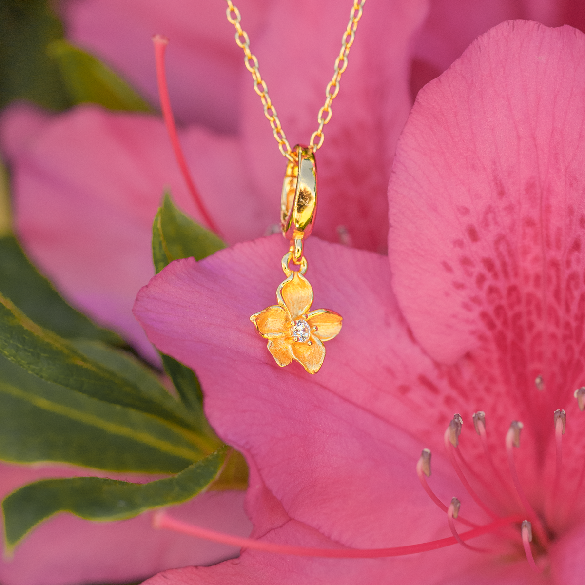 Violet Flower Necklace