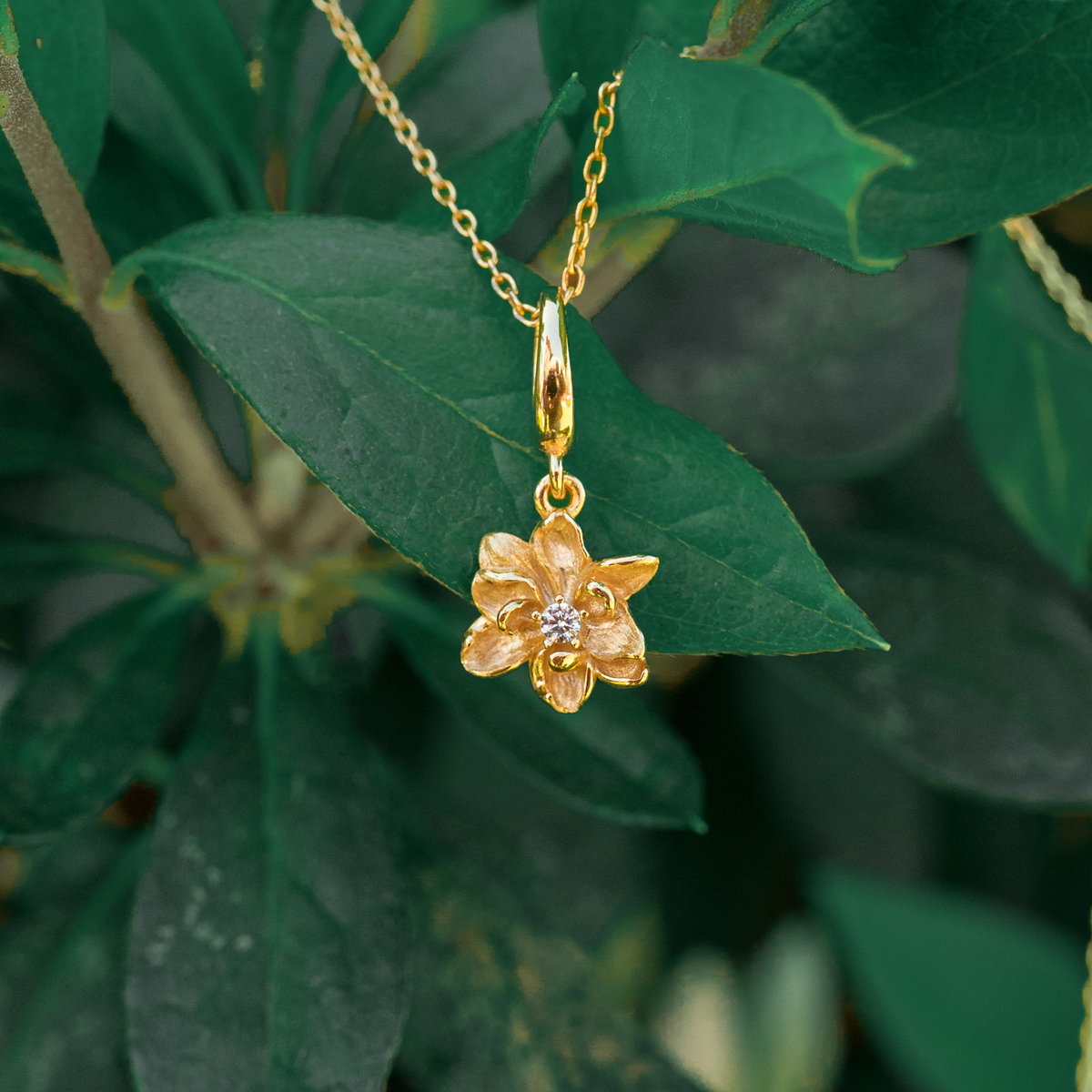 Water Lily Flower Necklace