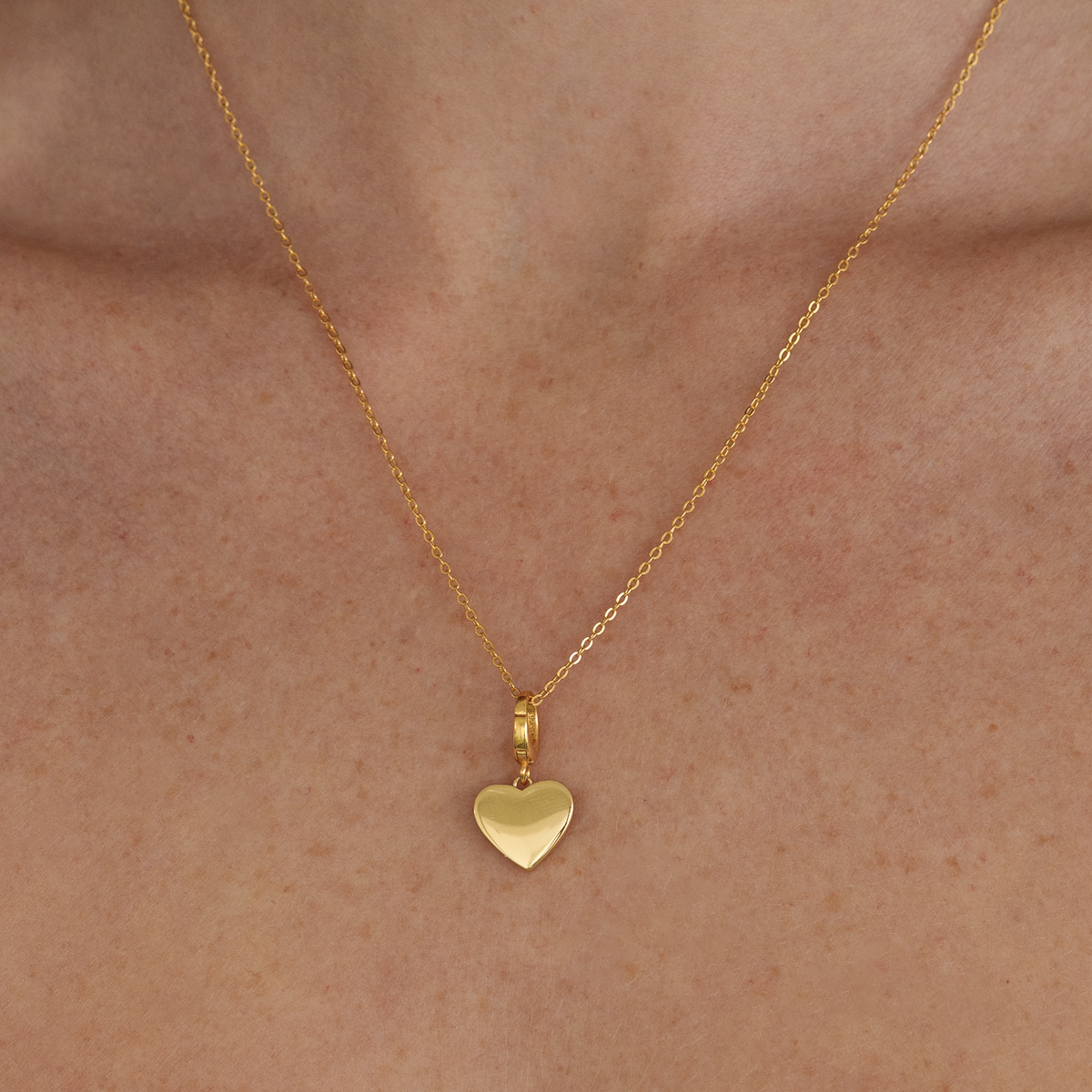 Fluted Heart Clip Charm