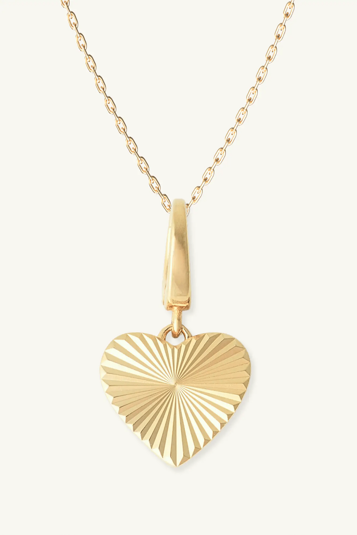 Fluted Heart Clip Necklace