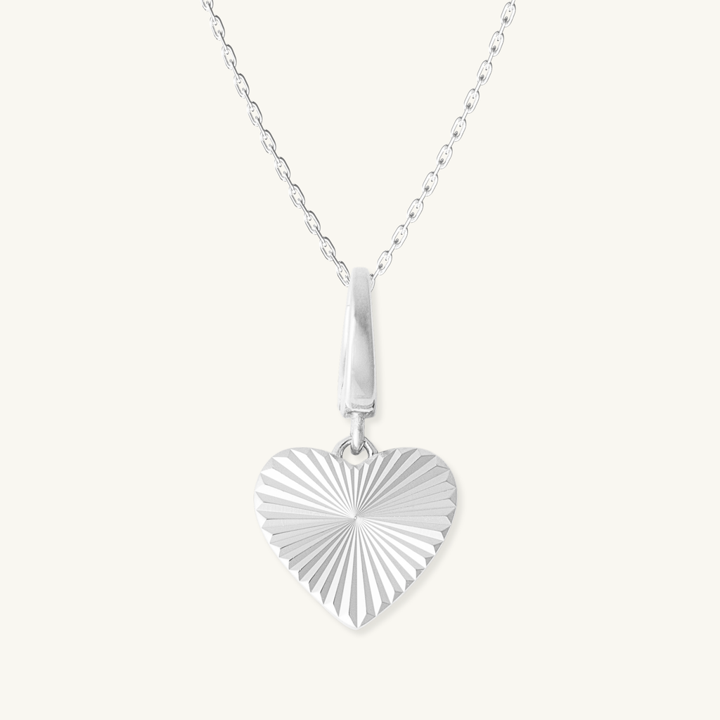 Fluted Heart Clip Necklace product image 5 By Lumine