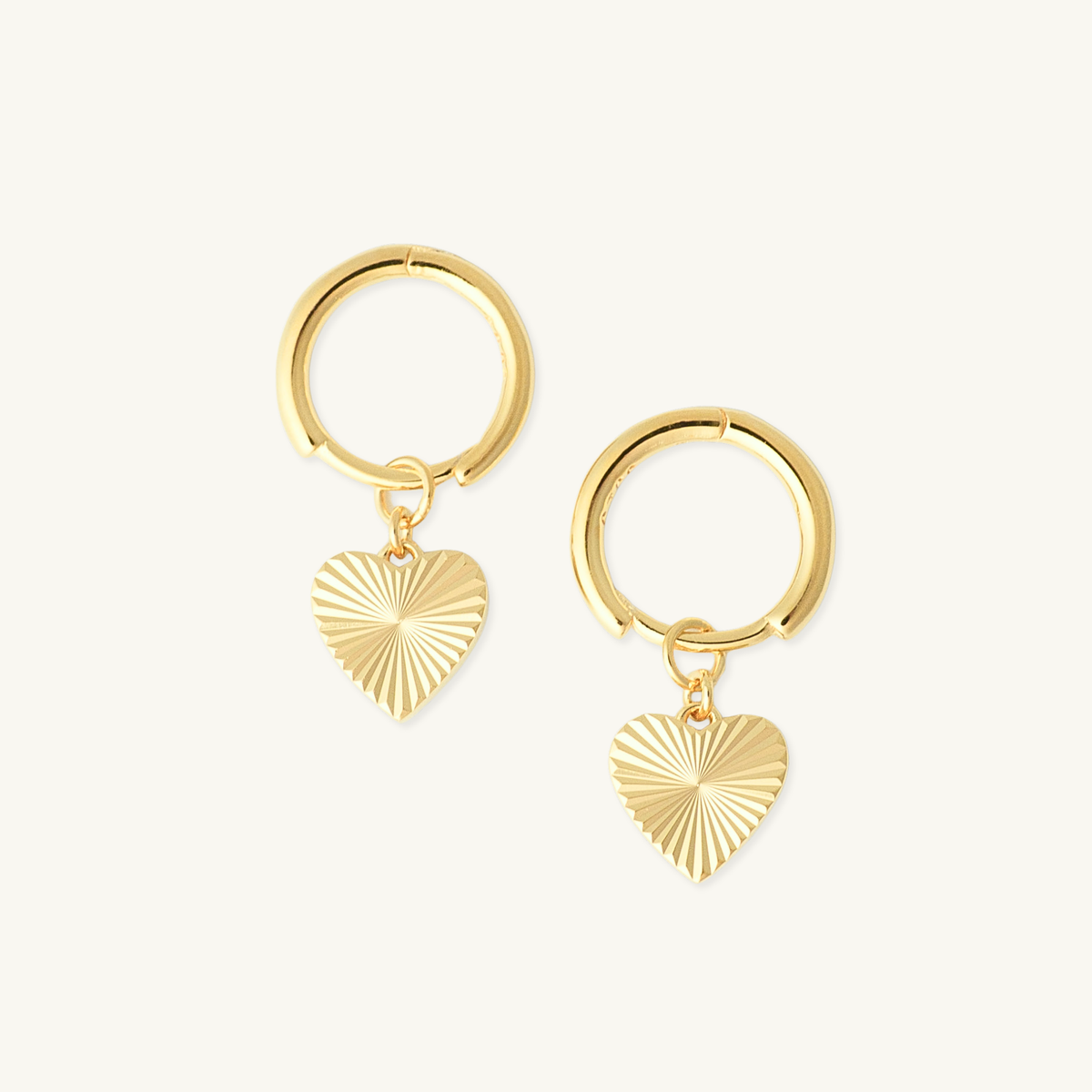 Fluted Heart Earrings By Lumine