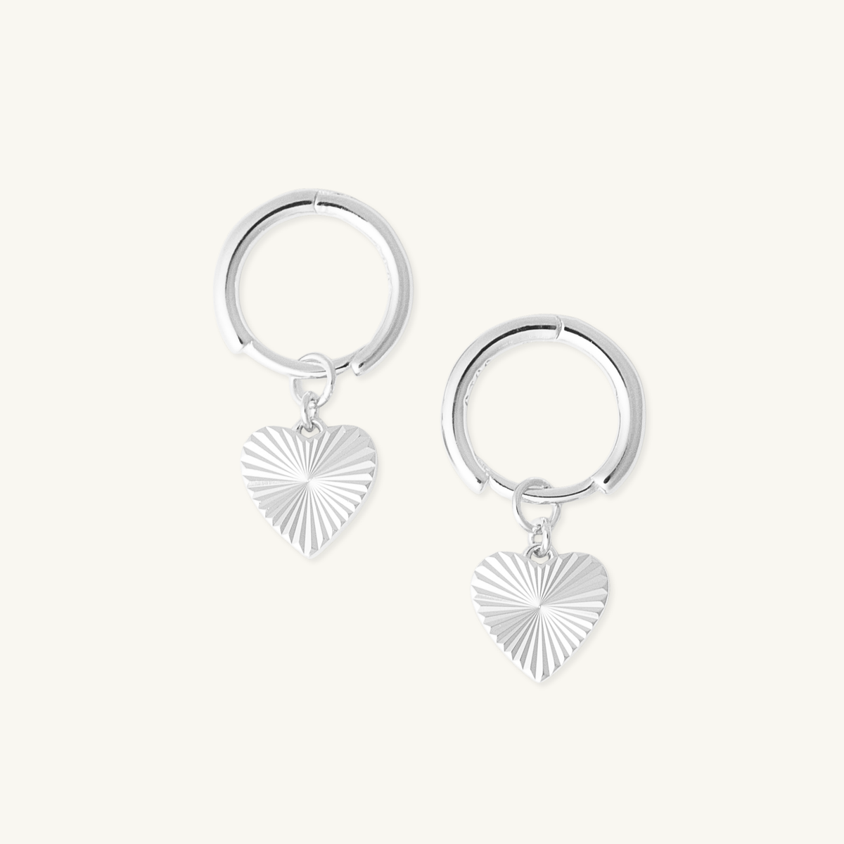 Fluted Heart Earrings product image 4 By Lumine