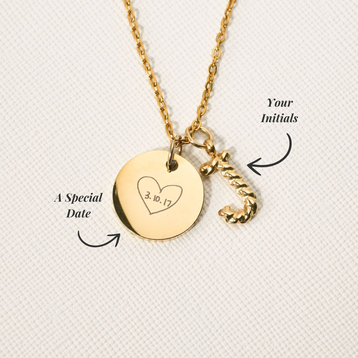 Custom Handwriting Charm alternate angle By Lumine