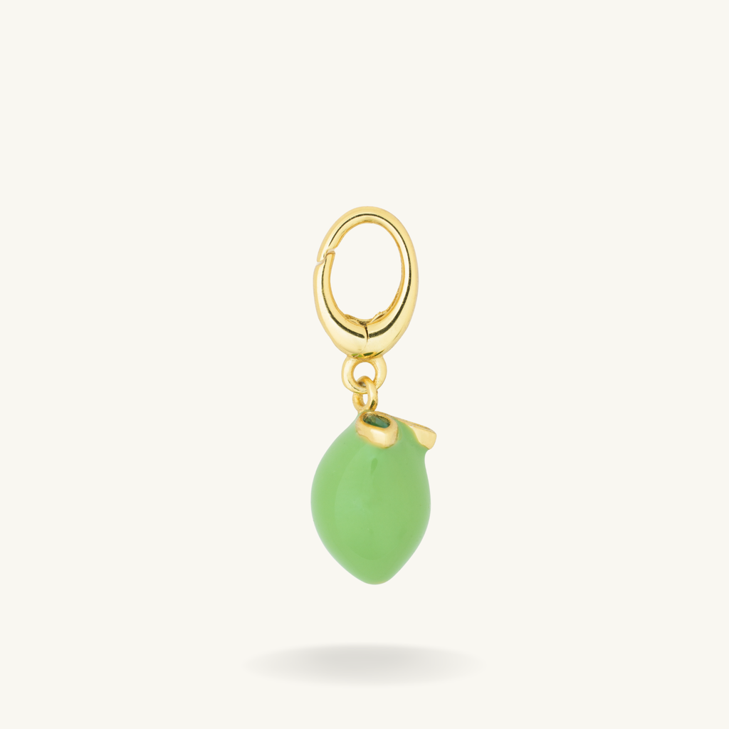 Lime Fruit Necklace alternate angle By Lumine