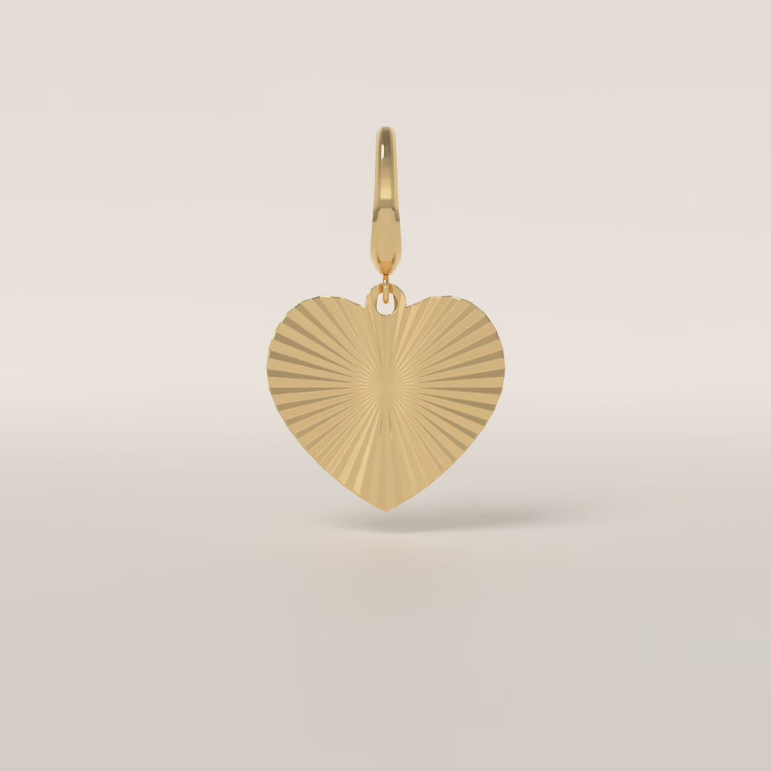Fluted Heart Charm