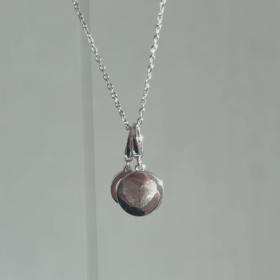 The Fingerprint Initial Necklace Set
