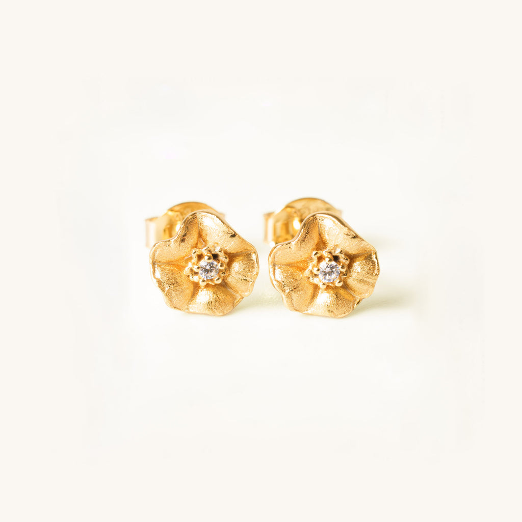 Morning Glory Birth Flower Earrings - September By Lumine