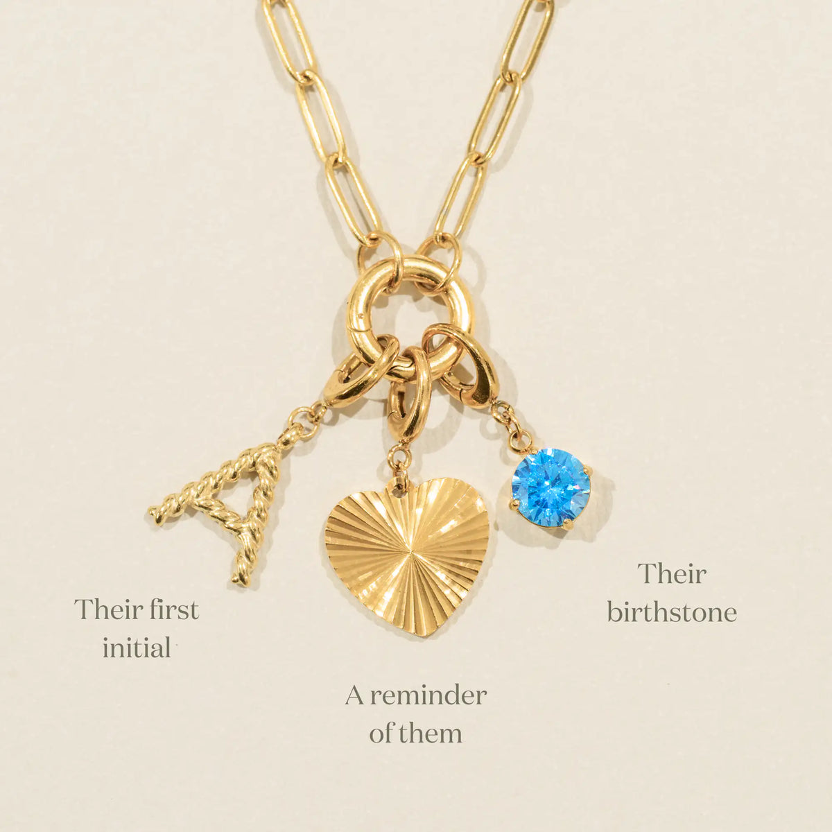 Fluted Heart Charm